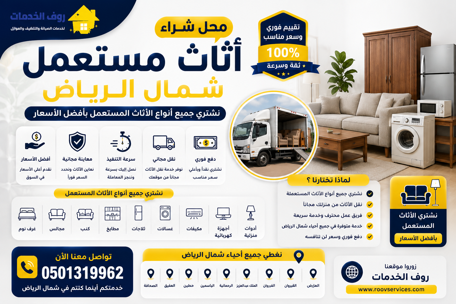 محل شراء اثاث مستعمل شمال الرياض