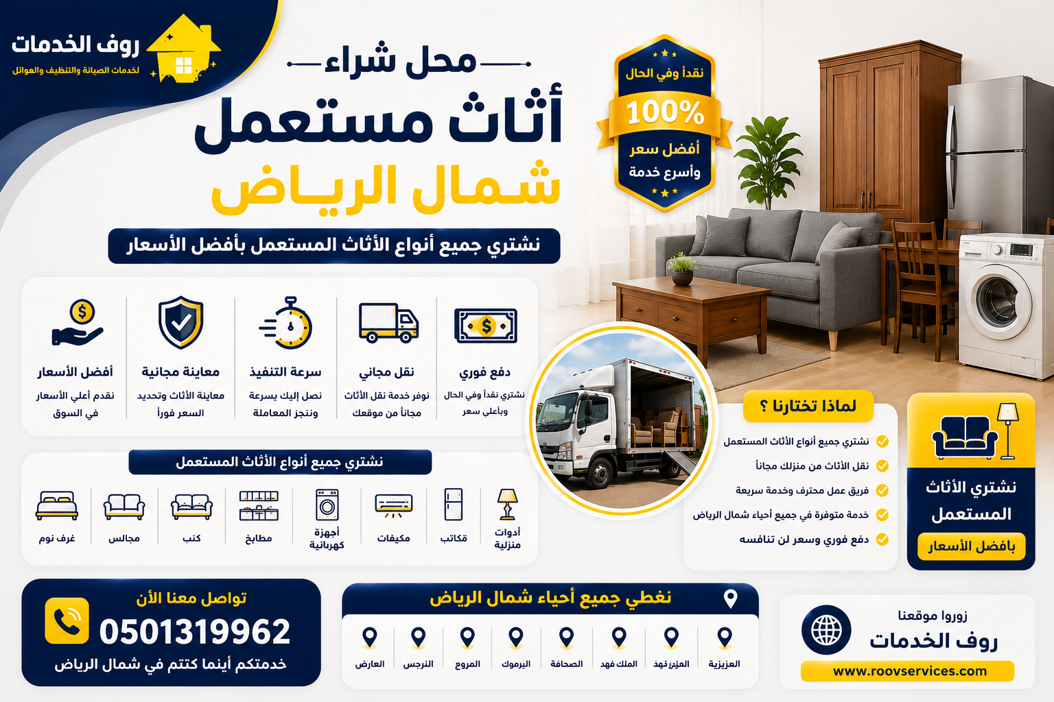 محل شراء اثاث مستعمل شمال الرياض