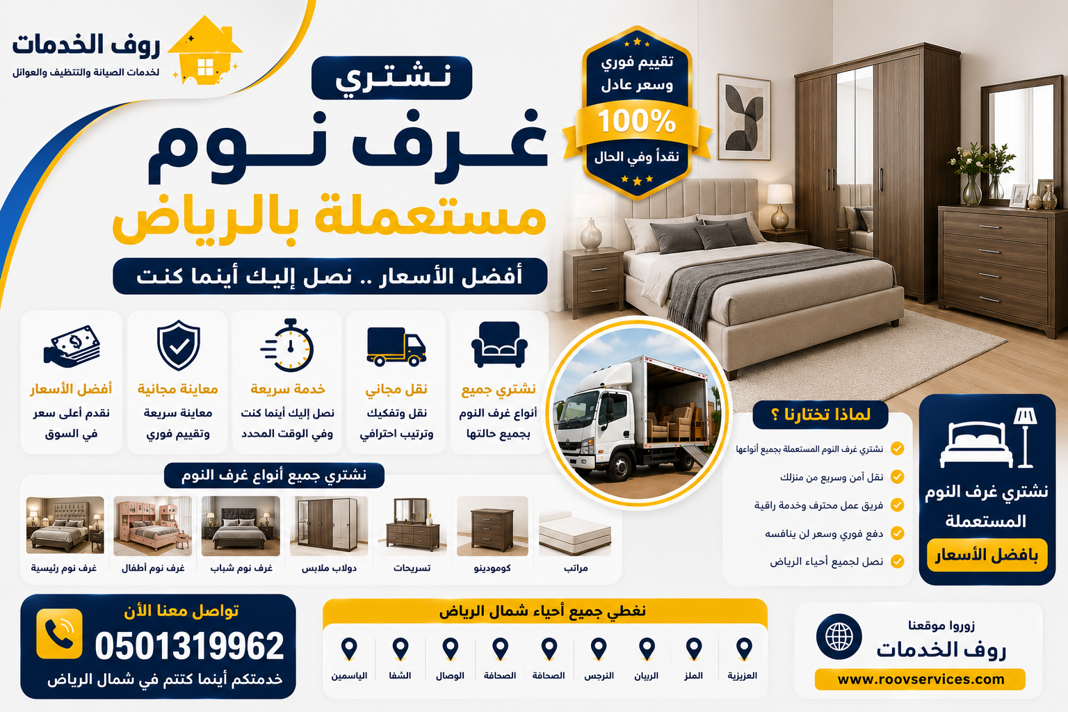 شراء غرف نوم مستعملة بالرياض