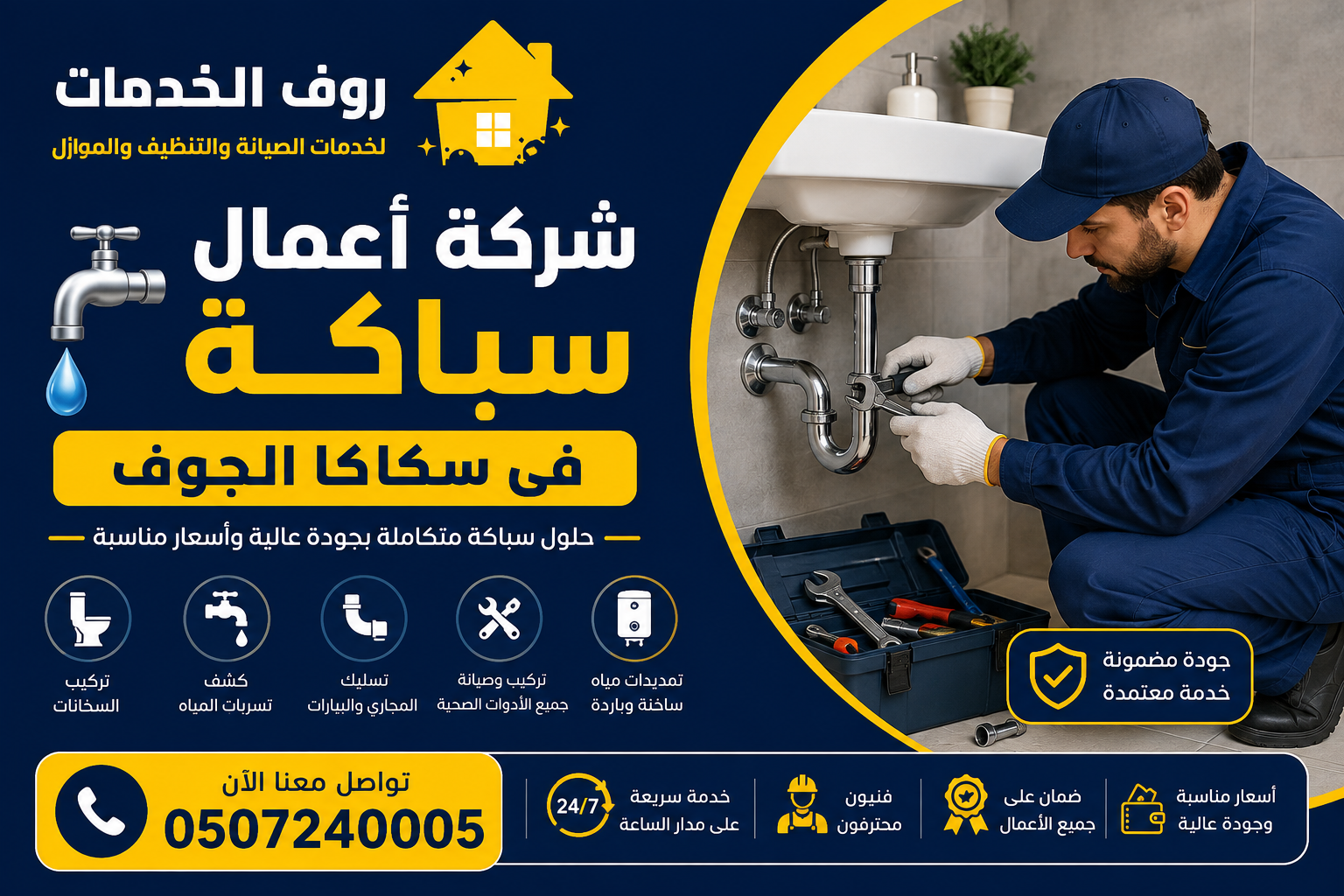 شركة أعمال سباكة في سكاكا الجوف