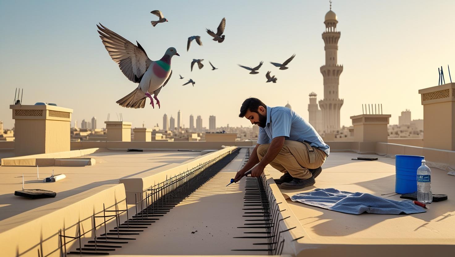طرد الحمام بالقصدير 
